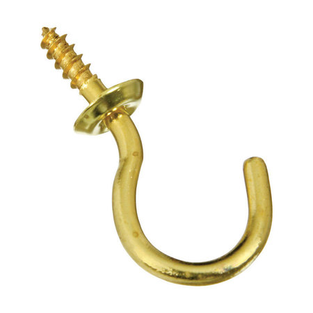 NATIONAL HARDWARE CUP HOOK SOLID BRASS 1"" N119-685